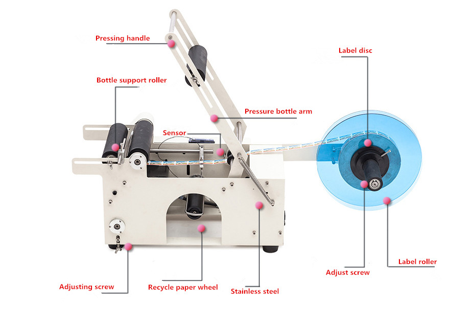 Semi automatic Round Bottle Labeling Machine